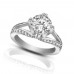 1.50 ct Ladies Round Cut Diamond Engagement Ring In 14 kt White Gold